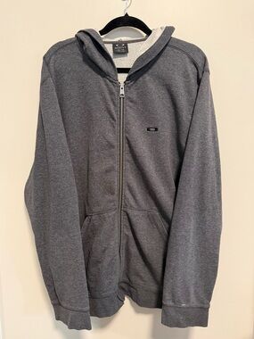 Y2K Mad Scientist Oakley Men's Full-Zip Hooded Sweatshirt - Charcoal Gray